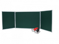 Доска школьная трехэлементная магнитно-меловая 100х300 см, BOARDSYS EcoBoard, алюминиевая рама