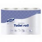 Туалетная бумага Luscan Professional 2-слойная белая с тиснением, 24 рул/уп.