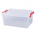Ящик для хранения IDEA, М2866, 14 л, с крышкой на защелках, для хранения, 18х43х28 см, пластиковый, прозрачный