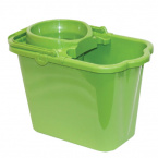 Ведро хозяйственное IDEA, М 2421, 9,5 л, с отжимом (сетчатый), пластиковое, цвет зеленый, (моп 602584, -585)