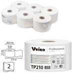 Туалетная бумага 215 м, VEIRO (Система T8), КОМПЛЕКТ 6 шт., с центральной вытяжкой, Comfort, 2-слойная