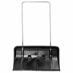 Скрепер (движок) для уборки снега 80х44см "СКРЕПЕР" на колесах, пластиковая, высота 135см П-образная металлическая рукоятка, армирующая алюминиевая планка, №8