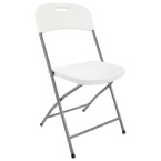 Стул складной "Country FC-003", усиленный каркас, до 150 кг, пластик HDPE, белый, NOSTRESS (НОСТРЕСС)