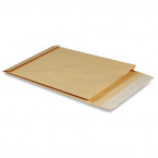 Пакеты почтовые В4 объемный (250х353х40 мм), до 300 листов, крафт-бумага, отрывная полоса, 391157