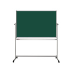Меловая доска поворотная двухсторонняя 100х150 см, BoardSYS EcoBoard, двухсторонняя, на колесах, меловая, алюминиевый профиль