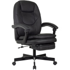 Кресло руководителя Easy Chair 668 эргономичное чёрное подставка для ног (экокожа, металл крашенный)
