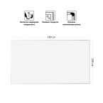 Доска магнитно-маркерная 100х180 см OfficeSpace, алюминиевая рамка, полочка