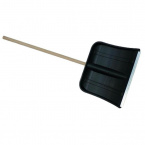 Лопата для уборки снега ковш пластиковый (40x37 см) с черенком