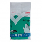 Перчатки хозяйственные VILEDA, универсальные, антиаллергенные, размер M (средний), зеленые, 100801
