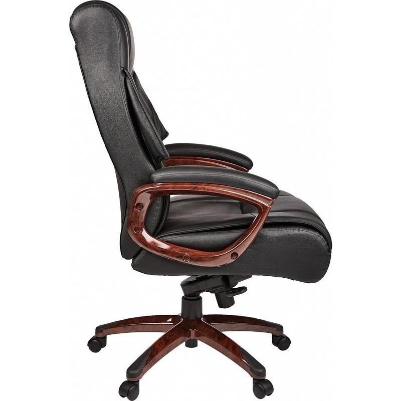 Кресло для руководителя easy chair 572 tr черное рециклированная кожа металл