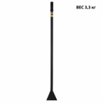 Ледоруб -топор шириной 14 см, ВЕС 3,3 кг, металлическая ручка 120 см, D=34 мм, СУПЕРУСИЛЕННЫЙ, черная порошковая окраска, ГРАНДМАСТЕР, 700346