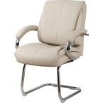 Конференц-кресло Комус Мебель (Easy Chair) 516 бежевое (экокожа, металл хромированный)      5 4 отзыва Получить оферту